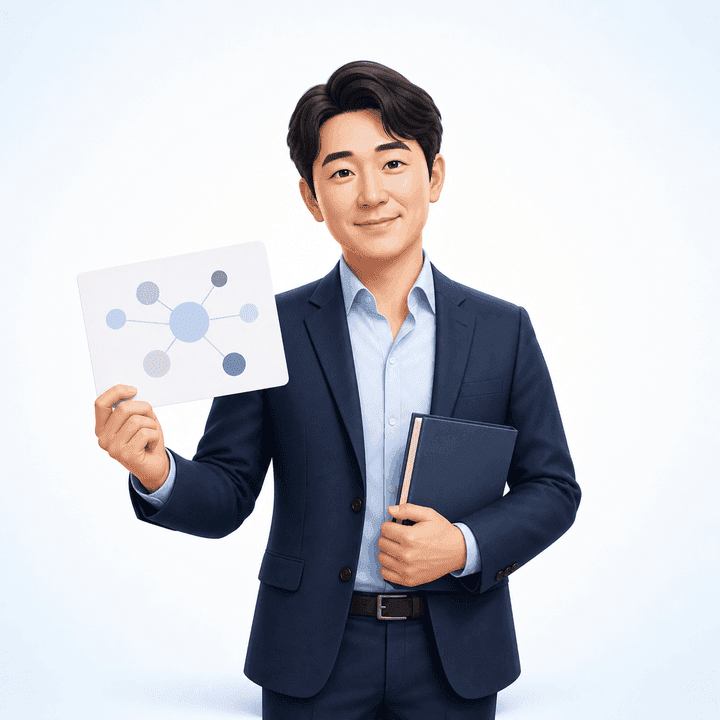 노무 전문가를 표현한 가상 캐릭터 일러스트