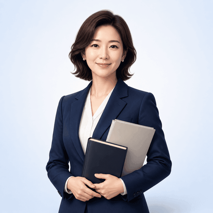 법률 전문가를 표현한 가상 캐릭터 일러스트